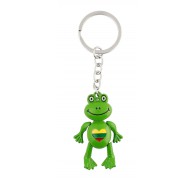 Frog-shaped keychain with Lithuanian tricolor heart